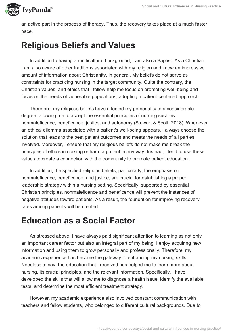 Social and Cultural Influences in Nursing Practice. Page 3