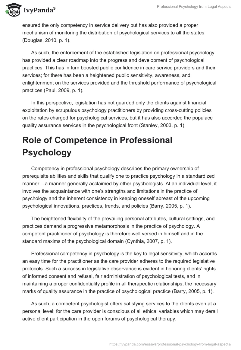 Professional Psychology from Legal Aspects. Page 4