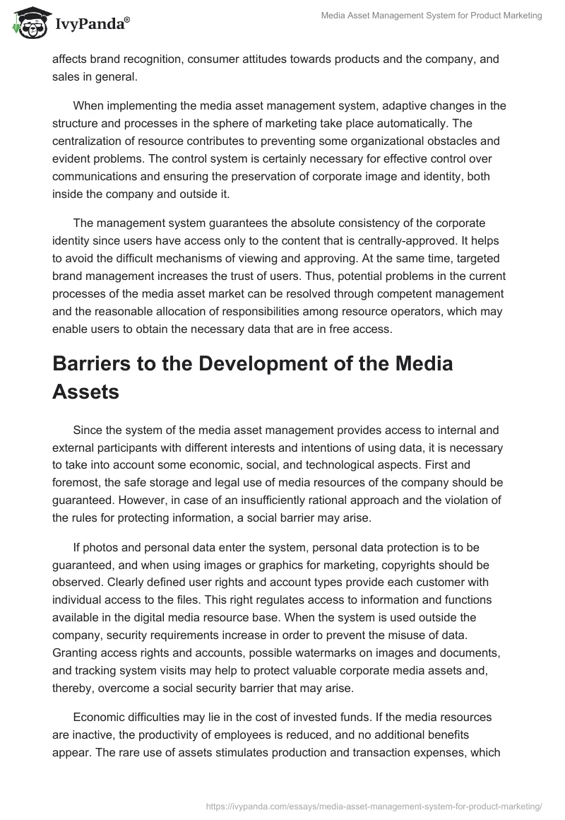 Media Asset Management System for Product Marketing. Page 3
