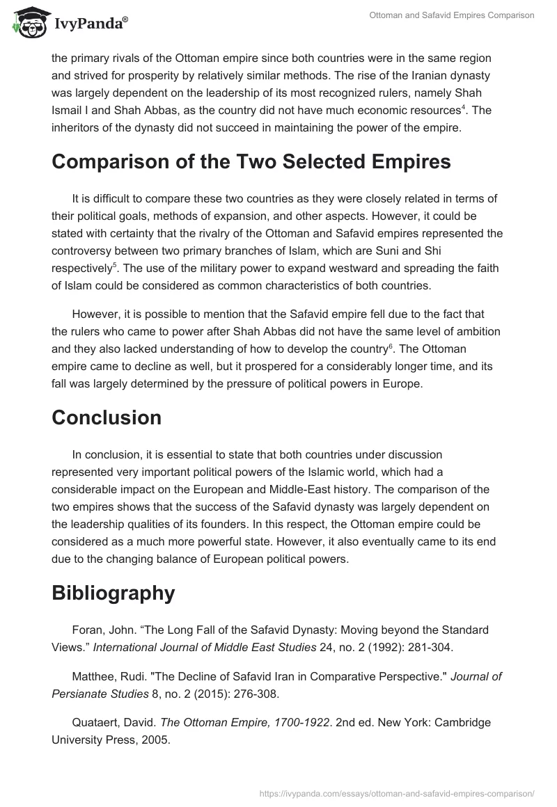 Ottoman and Safavid Empires Comparison. Page 2
