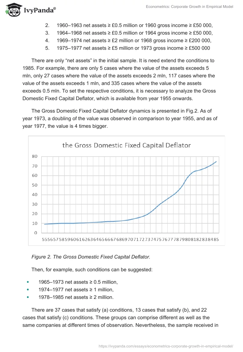Econometrics: Corporate Growth in Empirical Model. Page 4