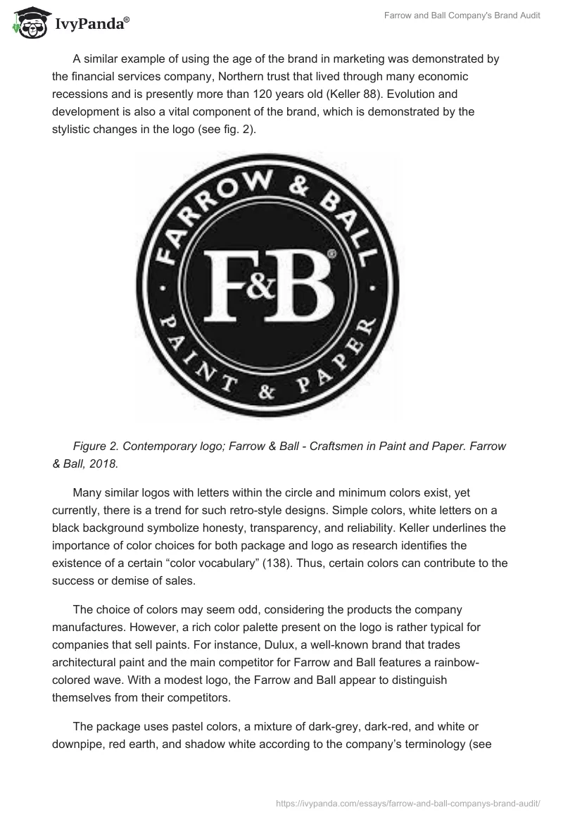 Farrow and Ball Company's Brand Audit. Page 3