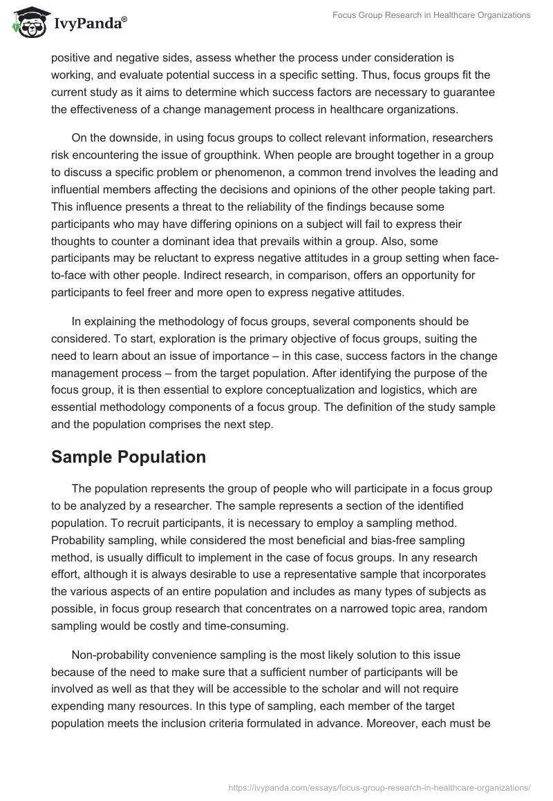 Focus Group Research in Healthcare Organizations. Page 2
