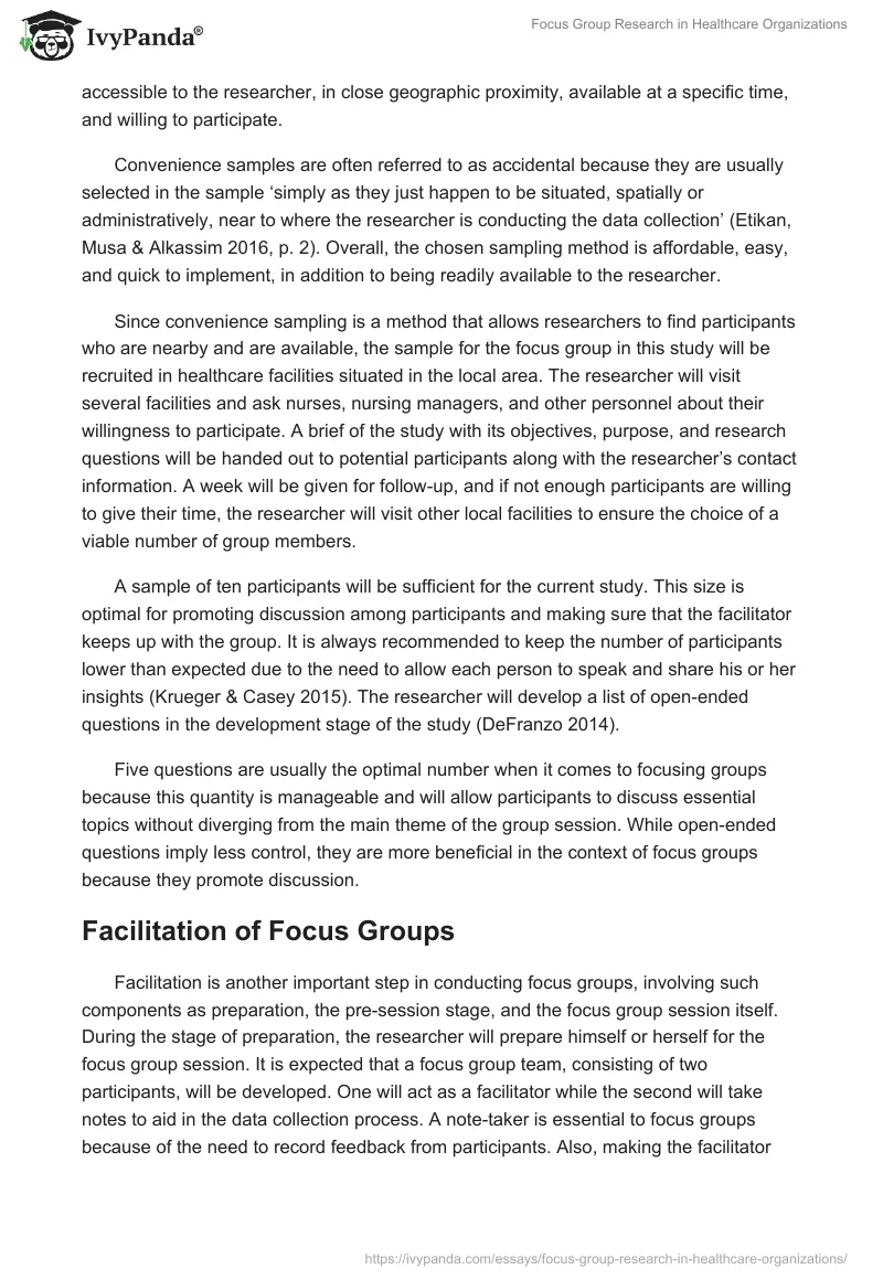 Focus Group Research in Healthcare Organizations. Page 3