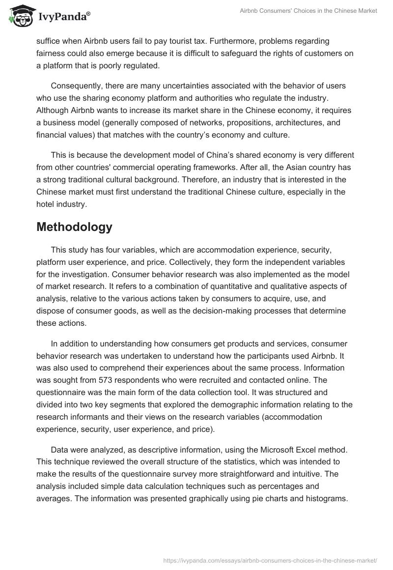 Airbnb Consumers' Choices in the Chinese Market. Page 2