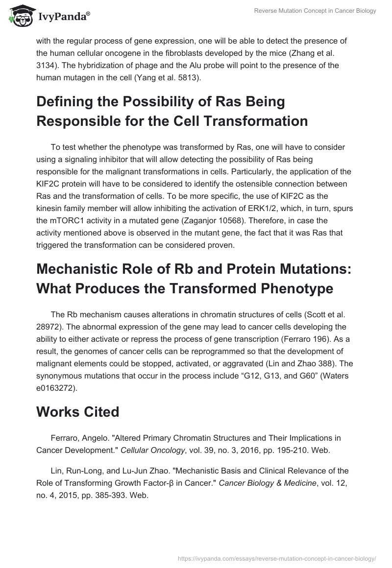 Reverse Mutation Concept in Cancer Biology. Page 2