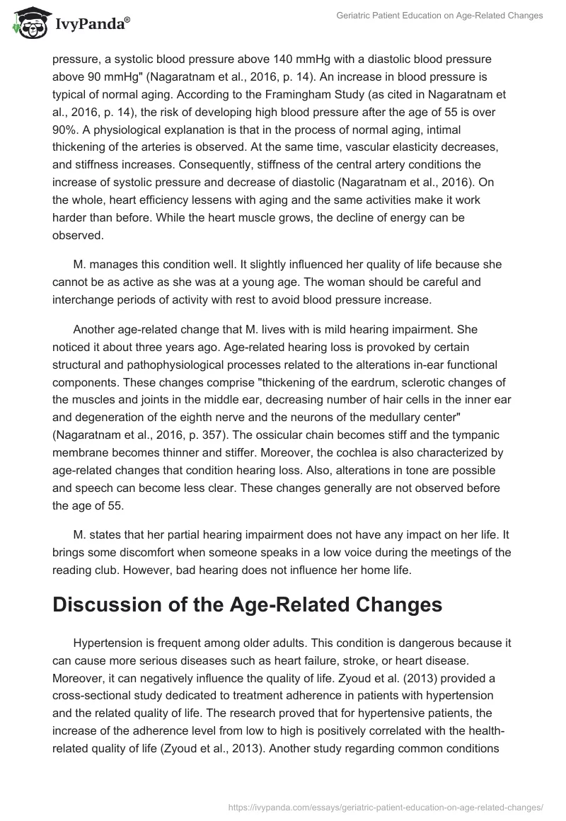 Geriatric Patient Education on Age-Related Changes. Page 2
