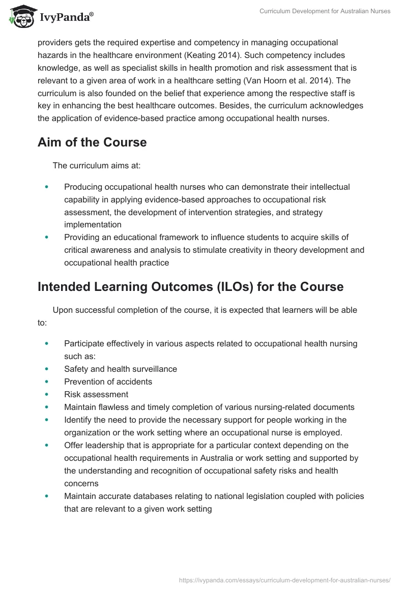Curriculum Development for Australian Nurses. Page 3