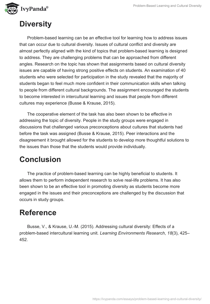 Problem-Based Learning and Cultural Diversity. Page 2