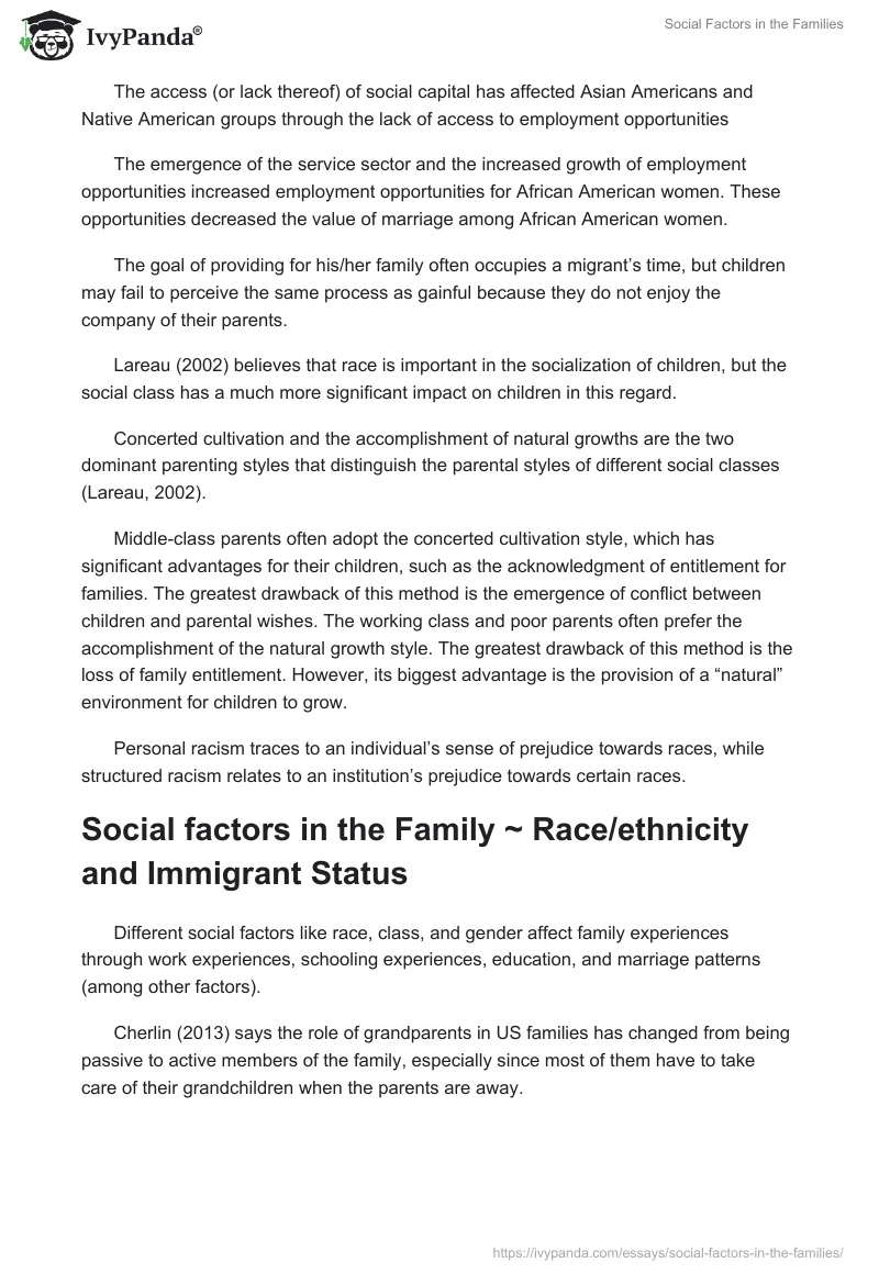 Social Factors in the Families. Page 3