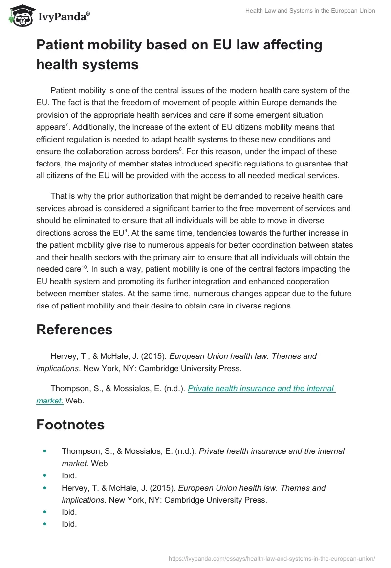 Health Law and Systems in the European Union. Page 2