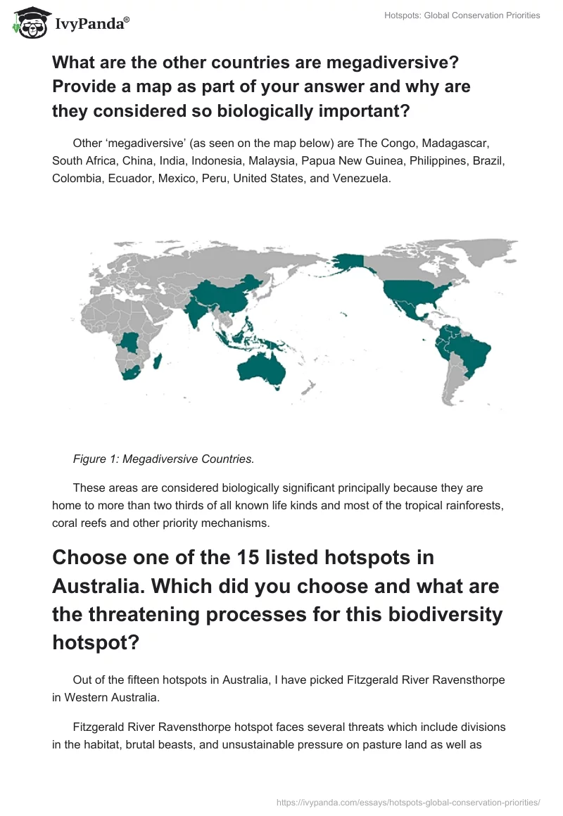 Hotspots: Global Conservation Priorities. Page 4