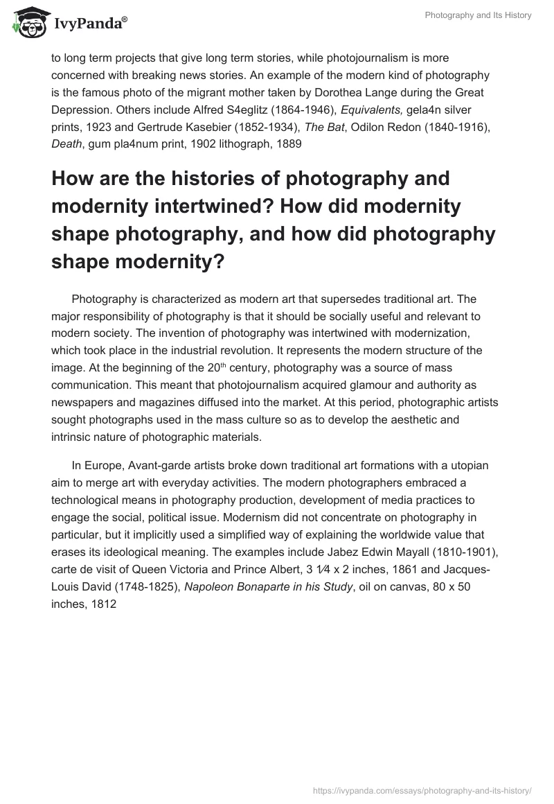 Photography and Its History. Page 2