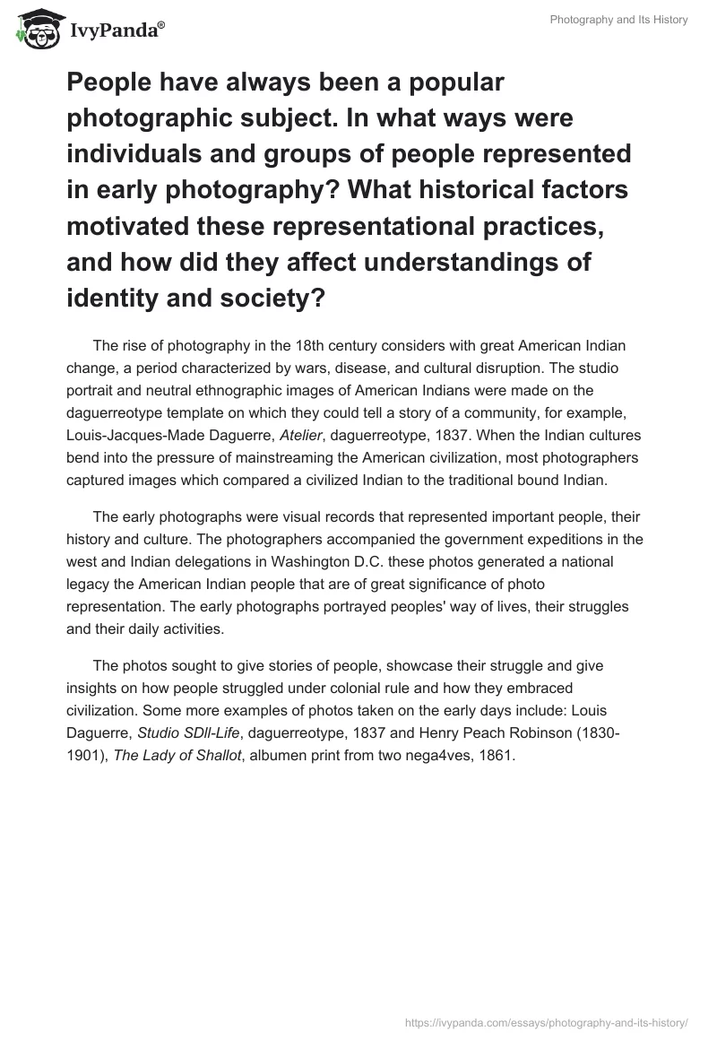 Photography and Its History. Page 3