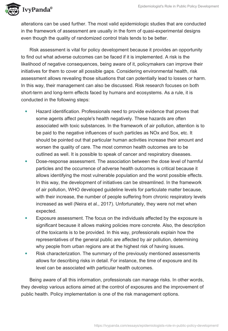 Epidemiologist's Role in Public Policy Development. Page 3