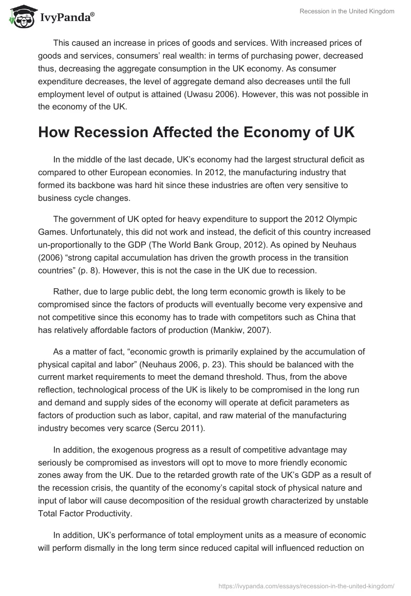 Recession in the United Kingdom. Page 2