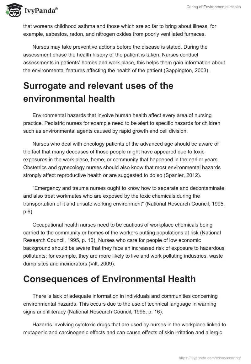 Caring of Environmental Health. Page 2