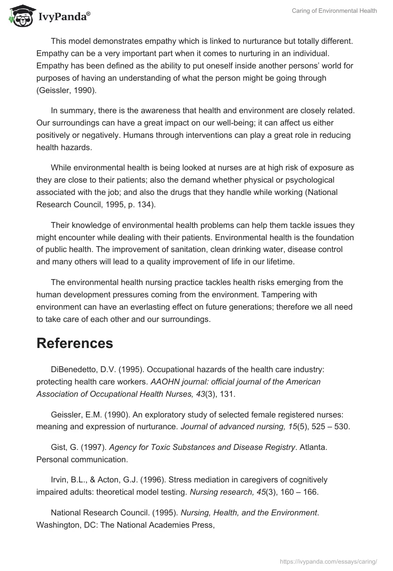 Caring of Environmental Health. Page 5