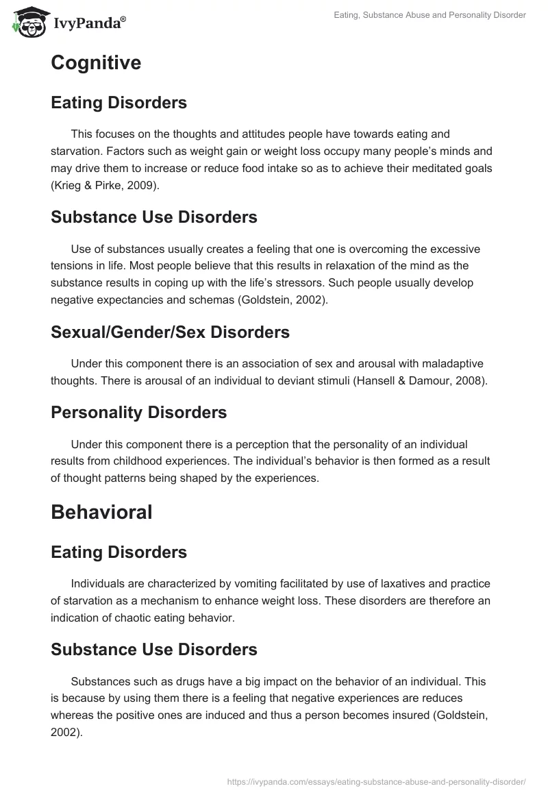Eating, Substance Abuse and Personality Disorder. Page 4