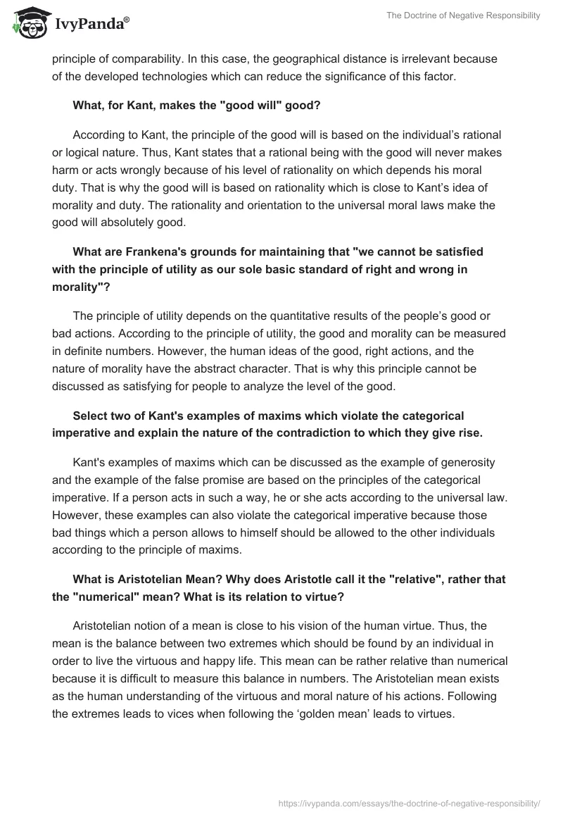 The Doctrine of Negative Responsibility. Page 3