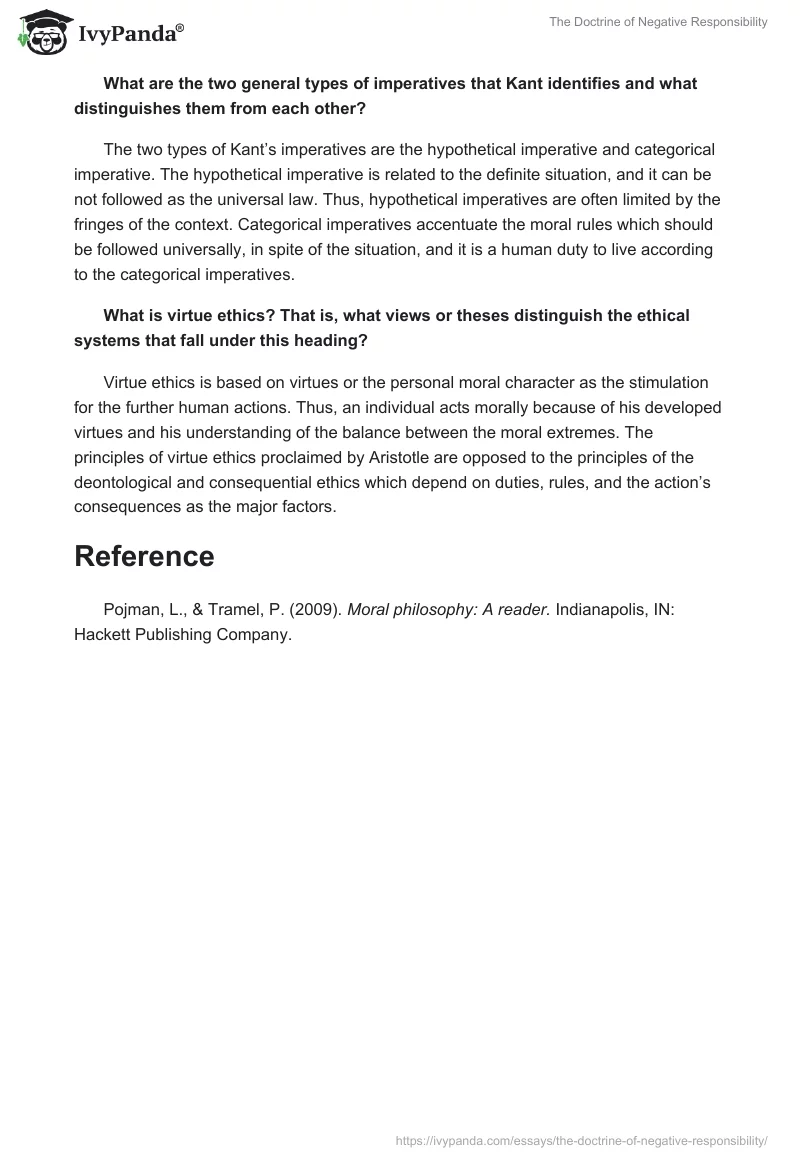 The Doctrine of Negative Responsibility. Page 4