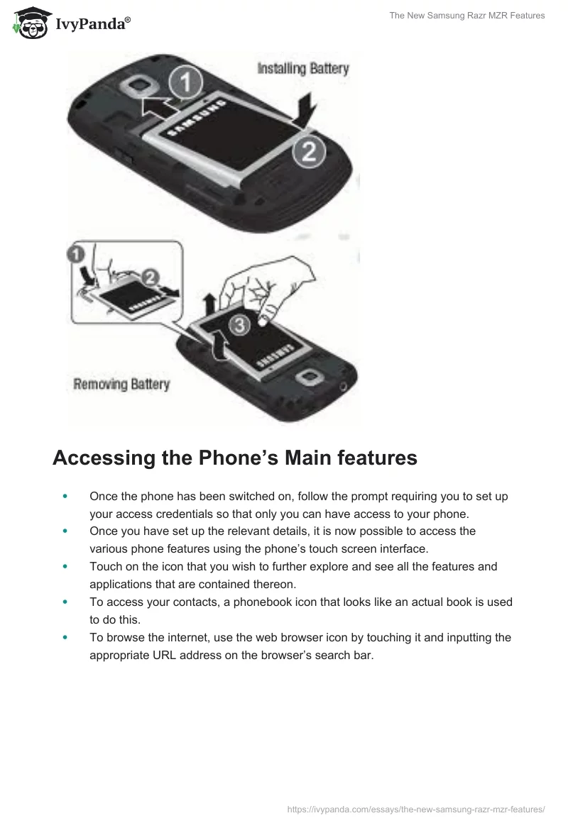 The New Samsung Razr MZR Features. Page 2