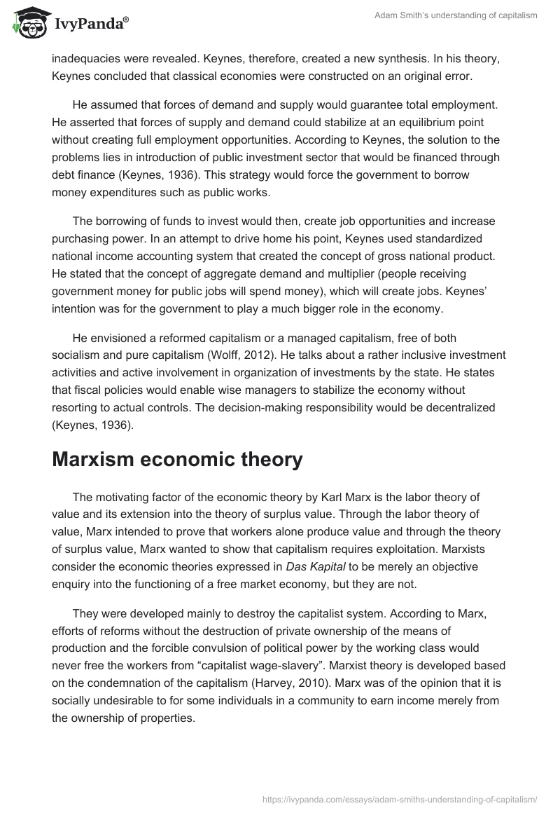 Adam Smith’s Understanding of Capitalism. Page 4
