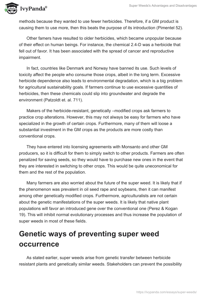 Super Weeds's Advantages and Disadvantages. Page 3
