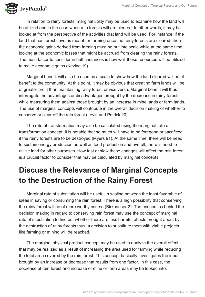 Marginal Concept of Tropical Forests and Our Future. Page 3
