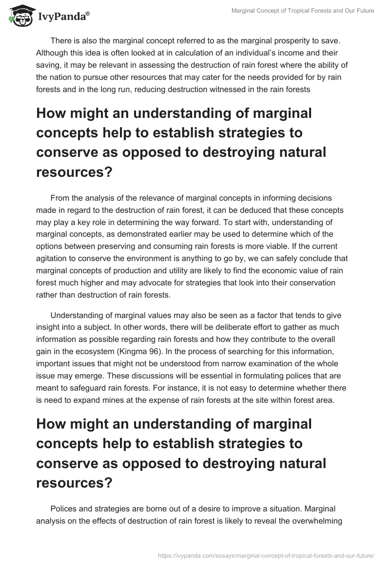 Marginal Concept of Tropical Forests and Our Future. Page 4