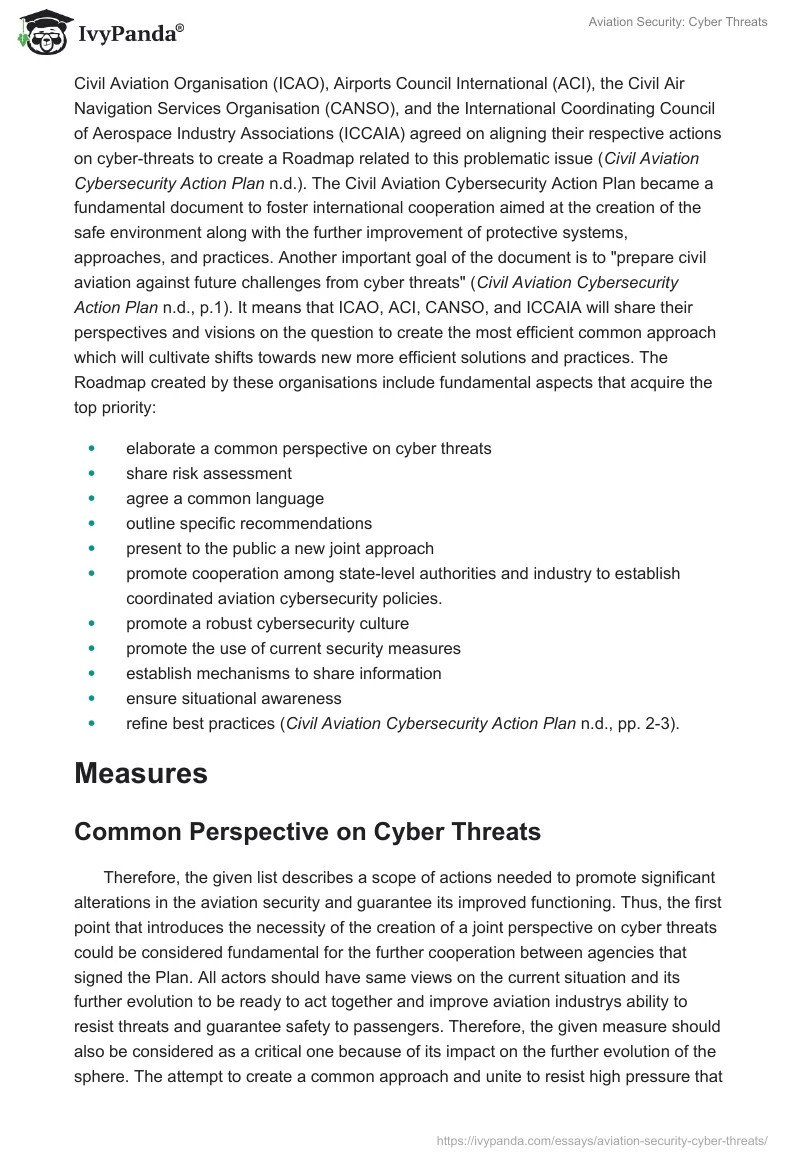 Aviation Security: Cyber Threats. Page 5