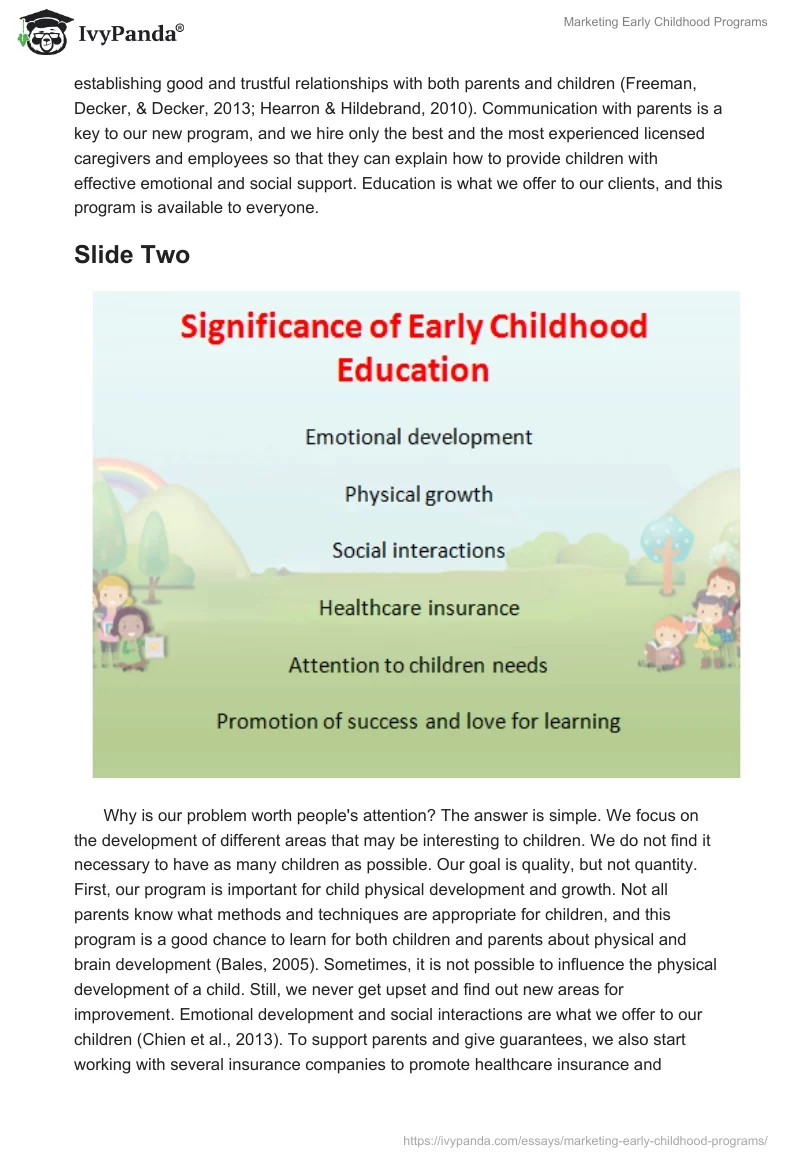 Marketing Early Childhood Programs. Page 2