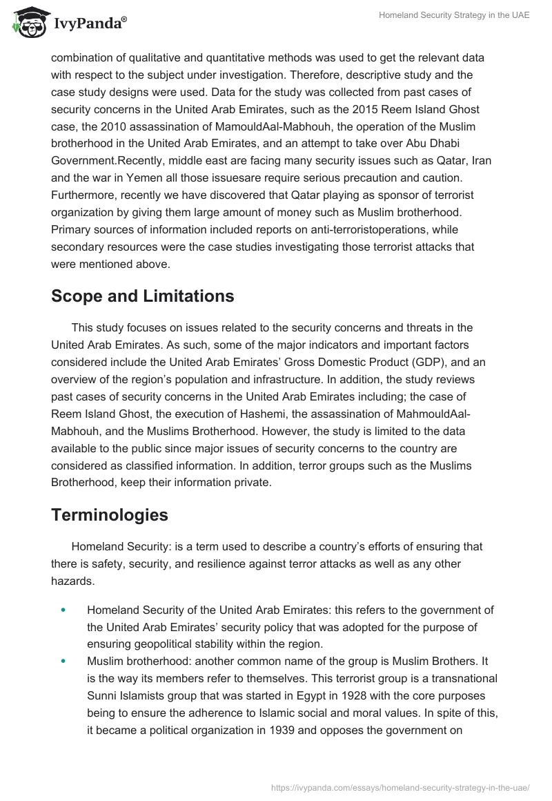 Homeland Security Strategy in the UAE. Page 4