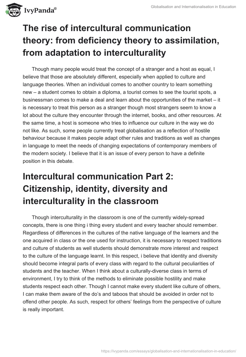 Globalisation and Internationalisation in Education. Page 4