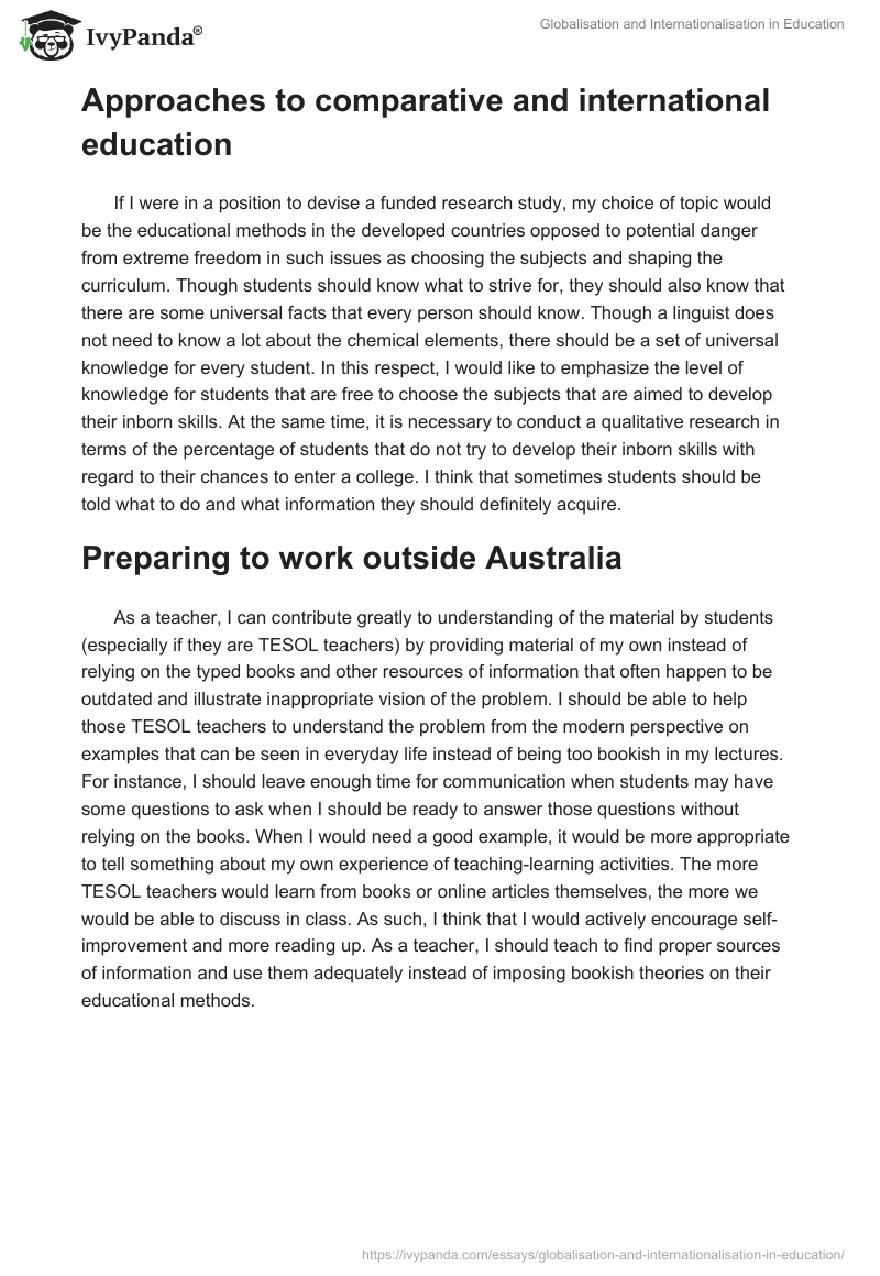Globalisation and Internationalisation in Education. Page 5