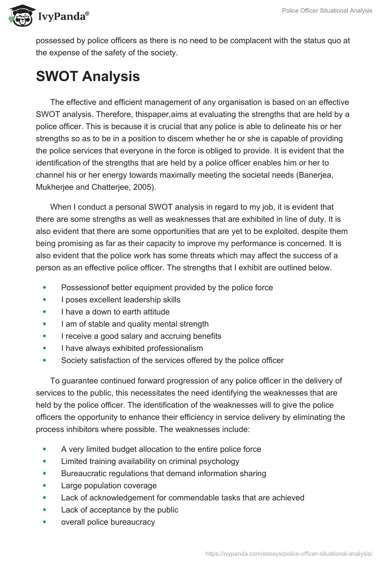 Police Officer Situational Analysis. Page 3
