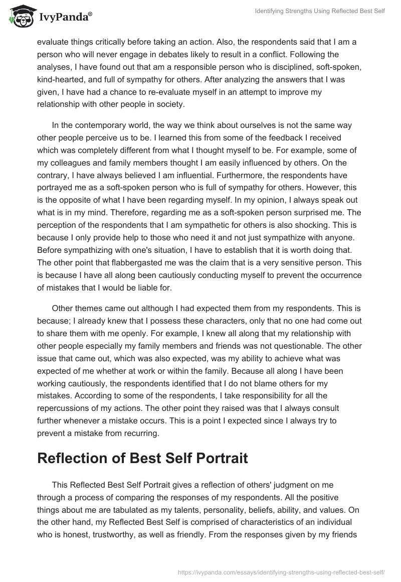 Identifying Strengths Using Reflected Best Self. Page 2
