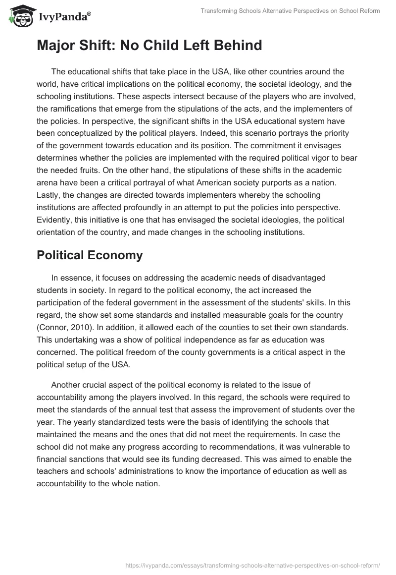 Transforming Schools Alternative Perspectives on School Reform. Page 5