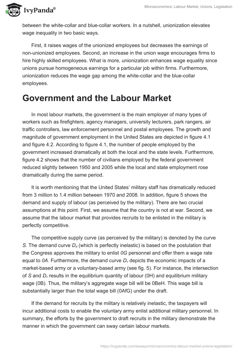 Microeconomics: Labour Market, Unions, Legislation. Page 4