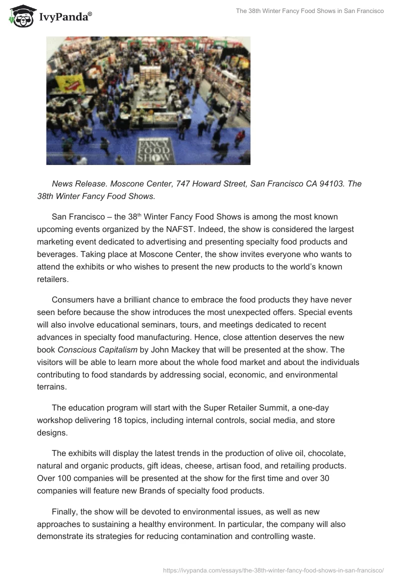 The 38th Winter Fancy Food Shows in San Francisco. Page 3