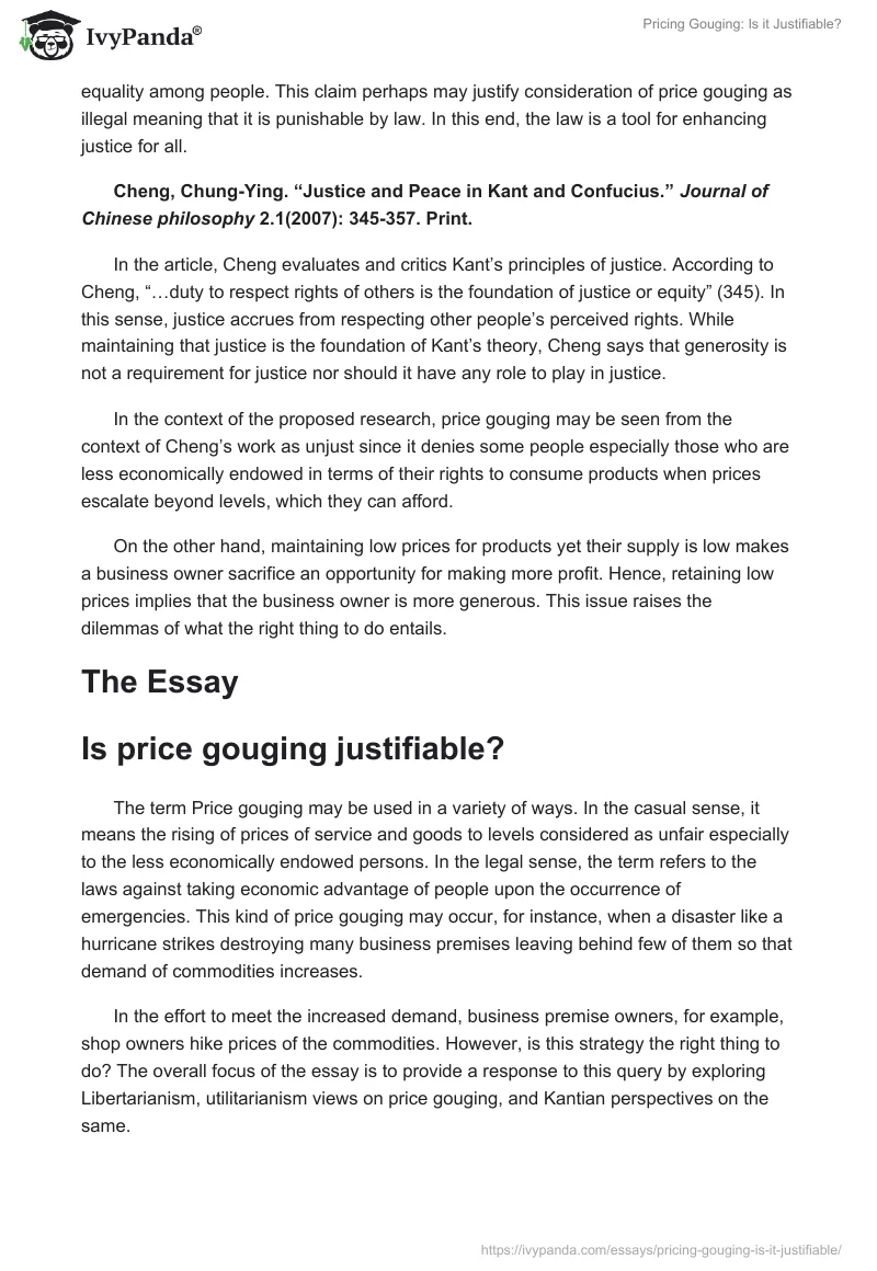 Pricing Gouging: Is it Justifiable?. Page 4