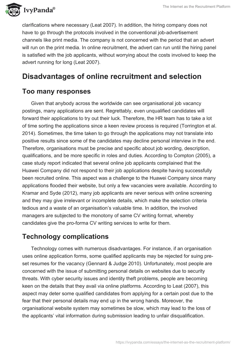 The Internet as the Recruitment Platform. Page 4