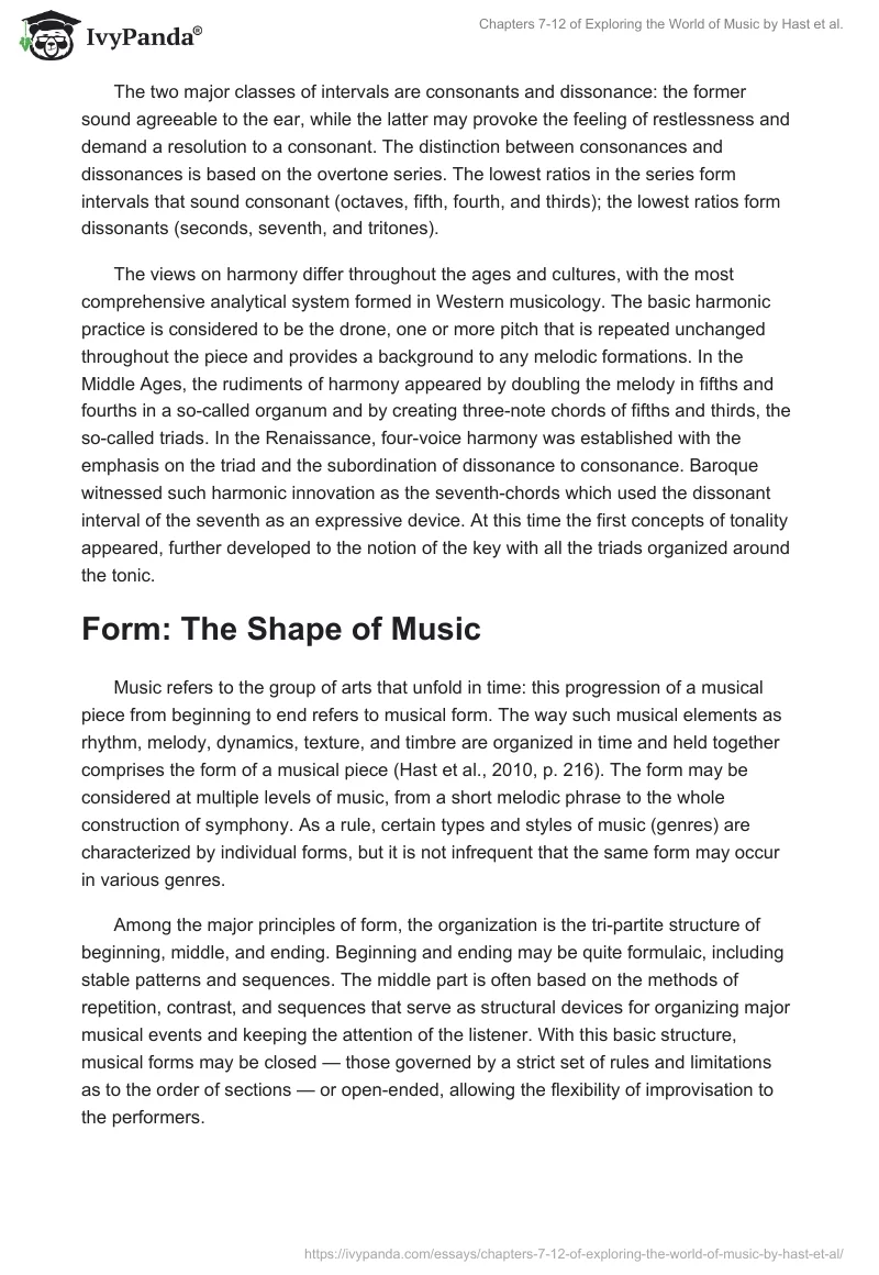 Chapters 7-12 of "Exploring the World of Music" by Hast et al.. Page 3