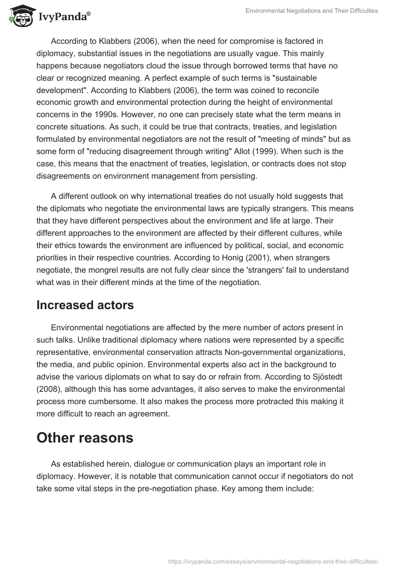 Environmental Negotiations and Their Difficulties. Page 4