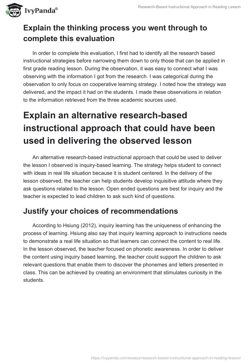 Research-Based Instructional Approach in Reading Lesson. Page 3