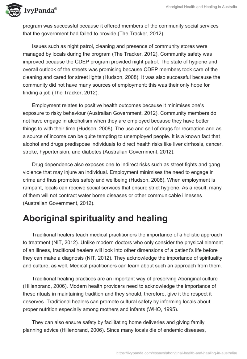 Aboriginal Health and Healing in Australia. Page 3