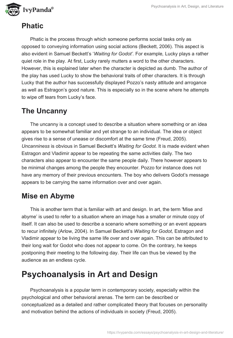 Psychoanalysis in Art, Design, and Literature. Page 2