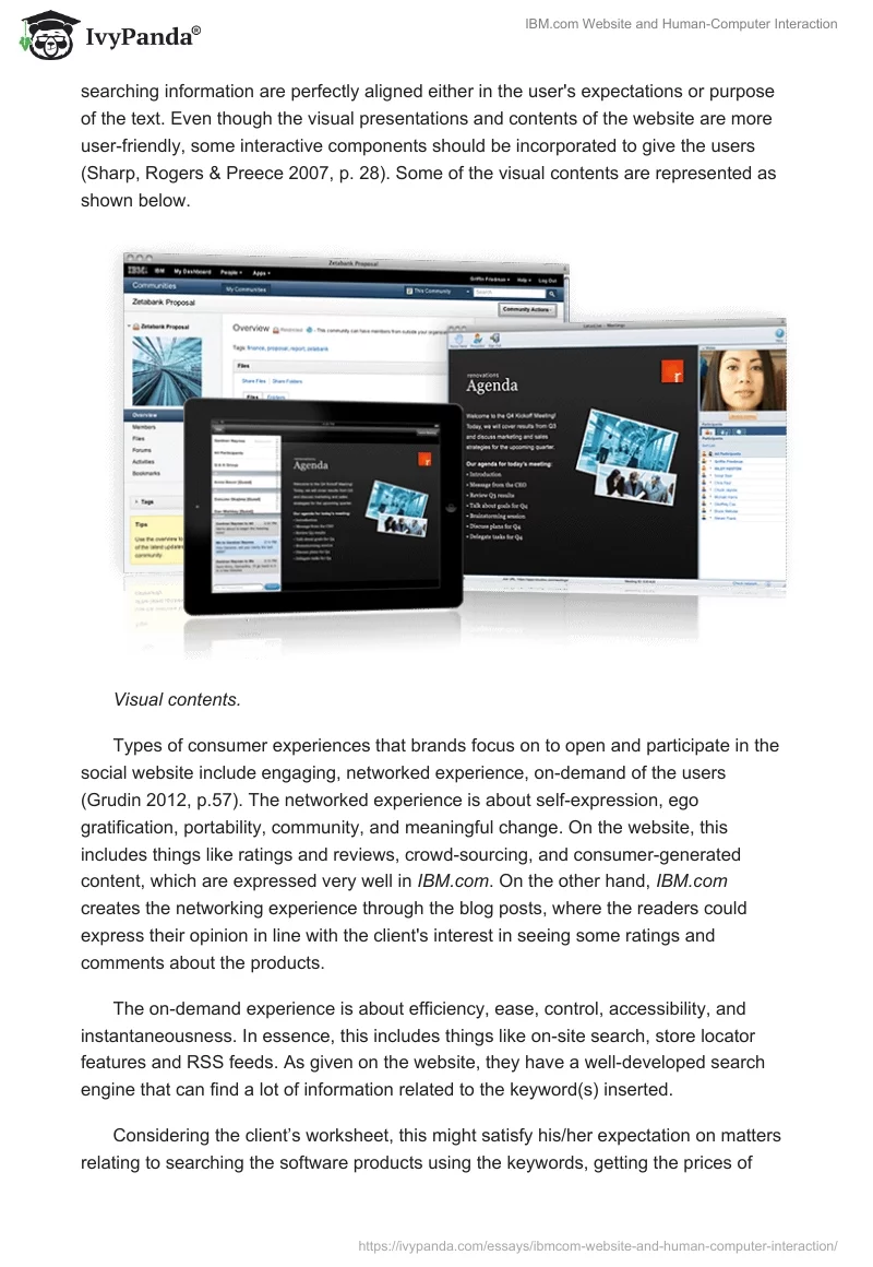 IBM.com Website and Human-Computer Interaction. Page 4