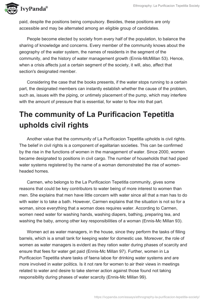 Ethnography: La Purificacion Tepetitla Society. Page 2
