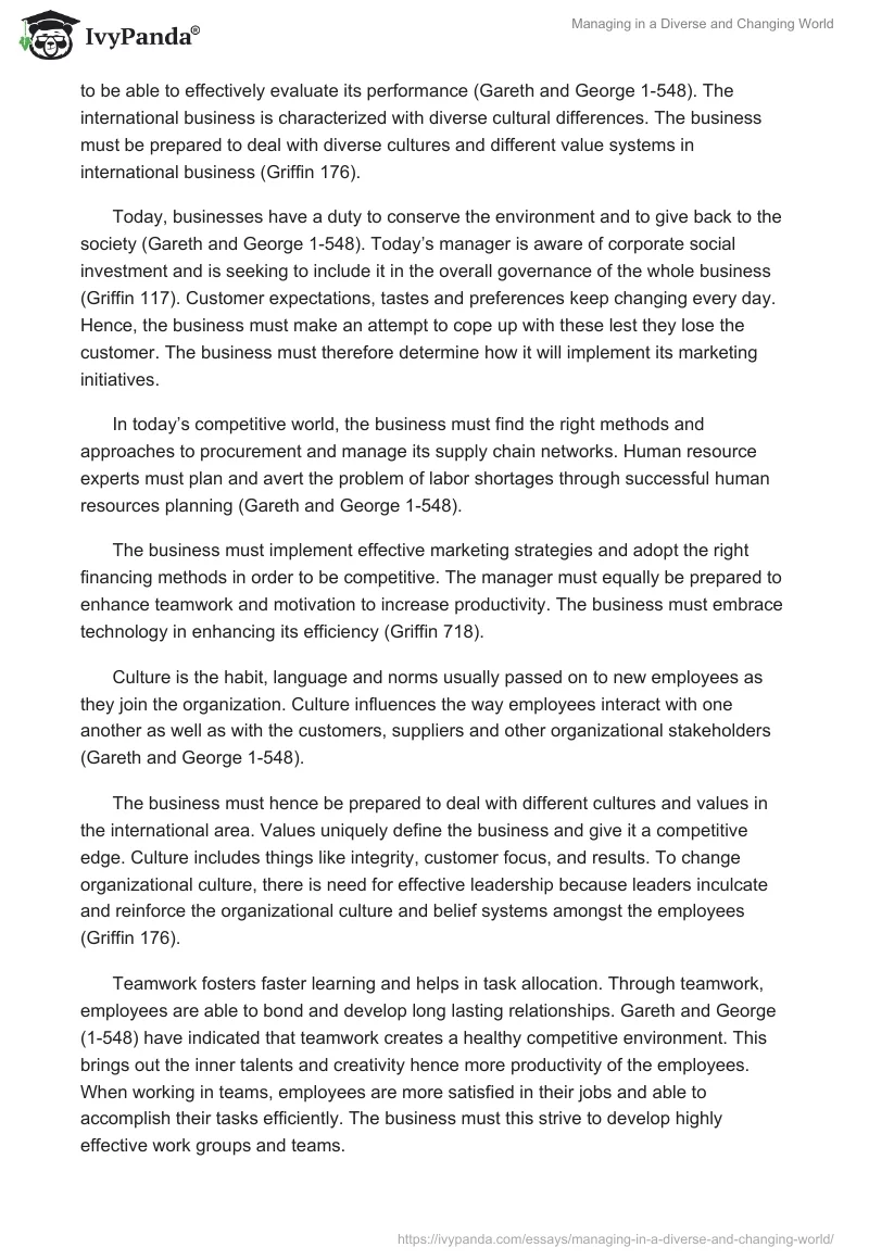 Managing in a Diverse and Changing World. Page 2